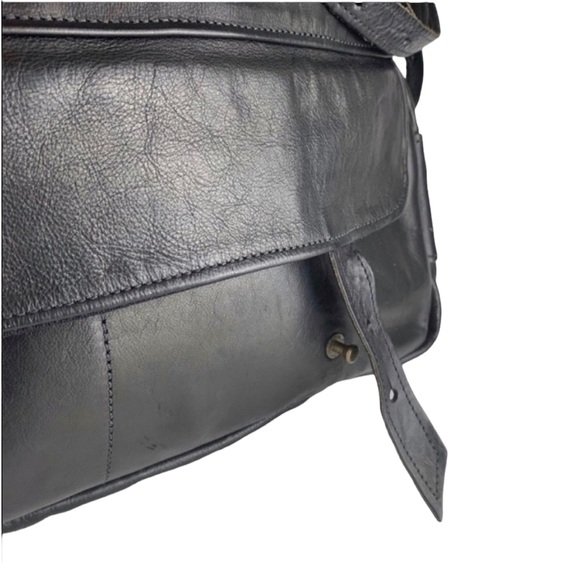 Large Leather Jas M.B. London Black Shoulder Handbag with Dustbag - Picture 10 of 16